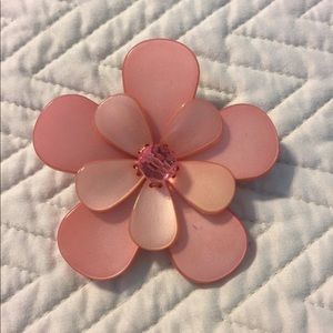 Pink floral brooch